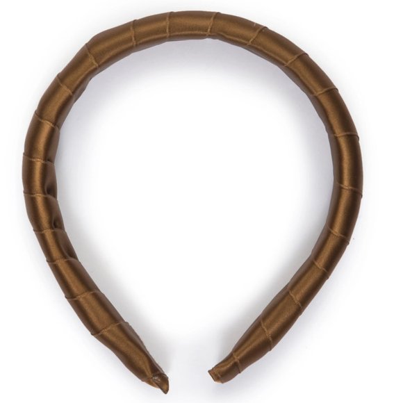 DONNI Dolce Headband in Caramel Silk Satin main image 4